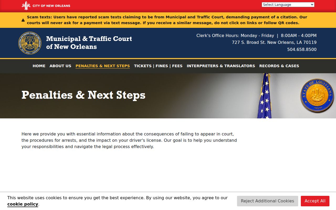 Orleans Parish bench warrant records: the city court failure-to-appear, attachment, and arrest consequences